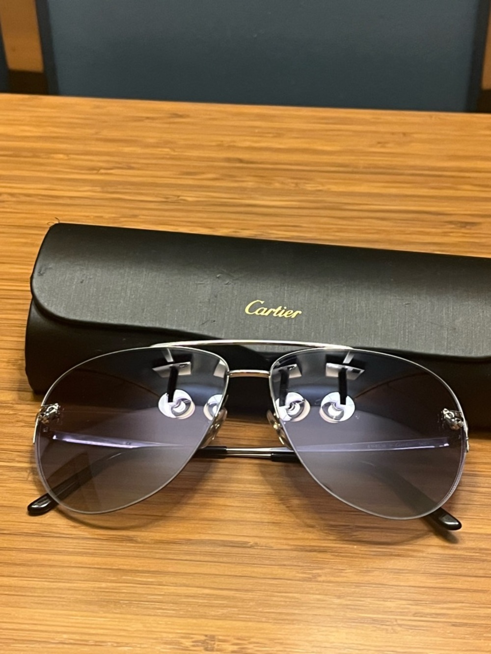 Cartier Panthère De Cartier Sunglasses 60mm Aviator